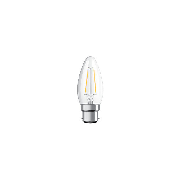Ampoule LED Flamme claire filament 4W 40 B22 chaud