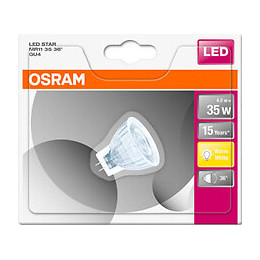 Spot MR11 LED 36° verre 3,1W 35 GU4 chaud