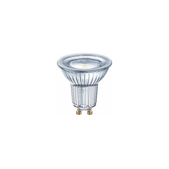 Spot PAR16 LED 120° verre 6,9W 80 GU10 chaud