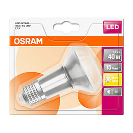 Spot R63 LED verre clair 2,8W 19 E27 chaud