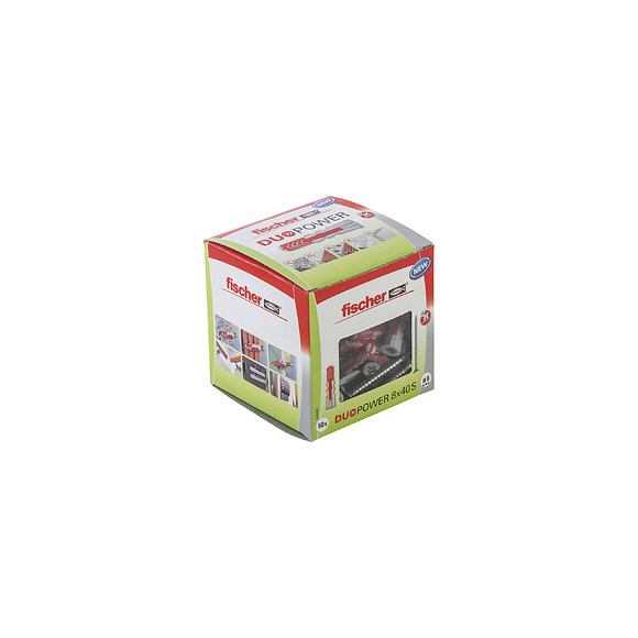Boîte de 50 chevilles tous matériaux DUOPOWER 8x40mm + vis