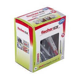 Boîte de 10 chevilles tous matériaux DUOPOWER 12x60mm + vis