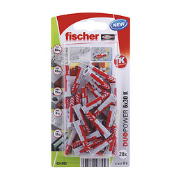 Blister de 28 chevilles tous matériaux DUOPOWER 6x30mm