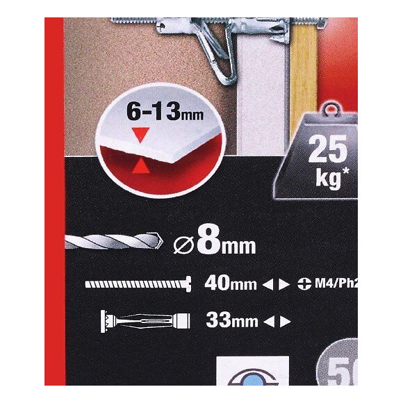 PRO-PACK ""Molly"" - 50 chevilles métal à expension