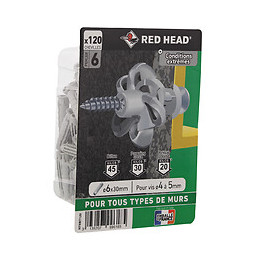 Boîte blister de 120 chevilles Nordtech 6x30mm