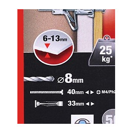 PRO-PACK ""Molly"" - 50 chevilles métal à expension