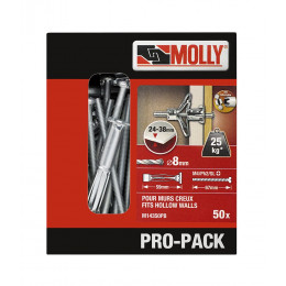 PRO-PACK ""Molly""  - 50 chevilles métal à expension
