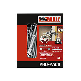 PRO-PACK ""Molly""  - 50 chevilles métal à expension