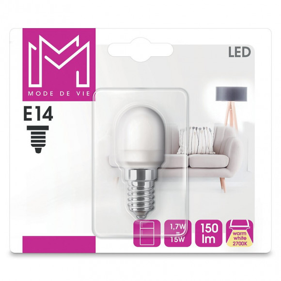 Ampoule LED 15W T25 E14 2700K dépoli