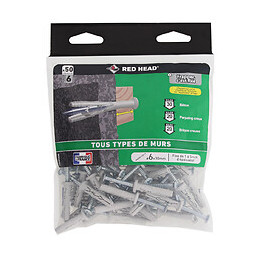 Sachet de 50 chevilles Frapex M 6x30mm