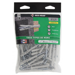 Sachet de 50 chevilles Frapex M 6x50mm