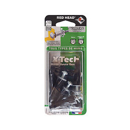 Blister de 10 chevilles Xtech 10x36mm + vis TR 5x40mm