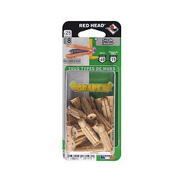 Blister de 25 chevilles Grapex 8x32mm
