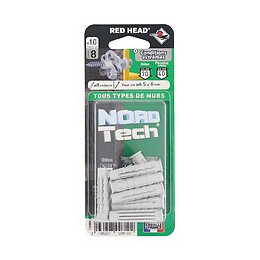 Blister de 10 chevilles Nordtech 8x40mm