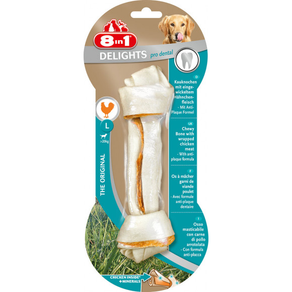 Friandise naturelle pour chien 8in1 os Dental delight L