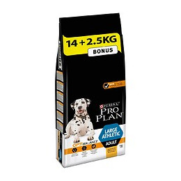 Croquettes Large adulte Athletic avec Optibalance - 14kg+2.5kg