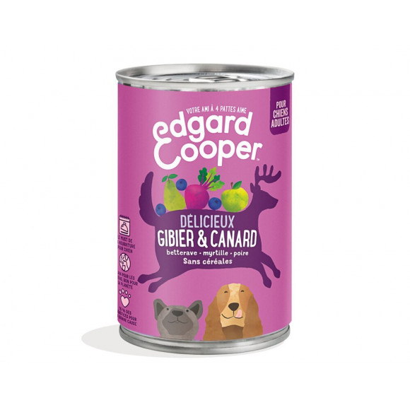 Boite Naturelle Chien 400g Gibier/Canard frais