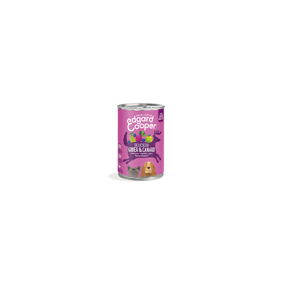 Boite Naturelle Chien 400g Gibier/Canard frais