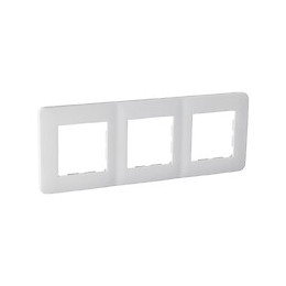 Plaque triple poste entraxe 71mm blanc