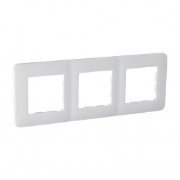 Plaque triple poste entraxe 71mm blanc