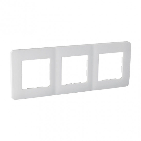 Plaque triple poste entraxe 71mm blanc