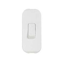 Interrupteur à bascule à touche de couleur blanc - blister avec Gencod