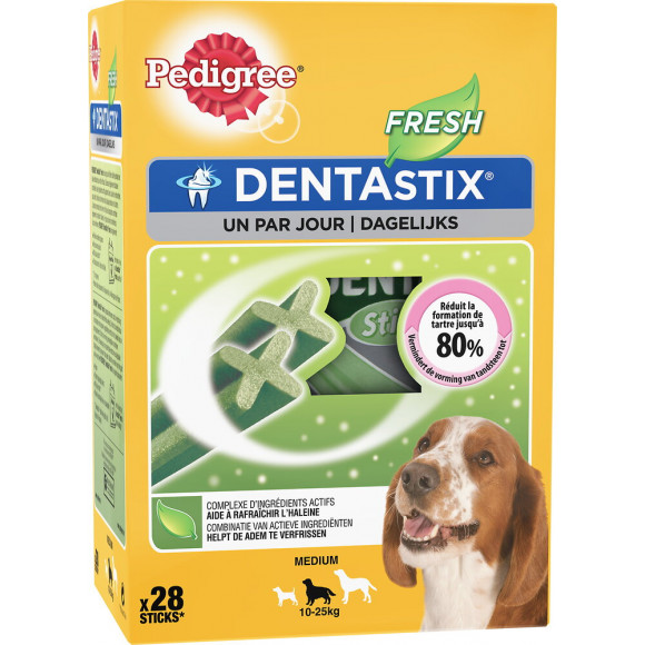 Friandise soin dentaire PEDIGREE DentaStix fresh chien moyen 28 sticks