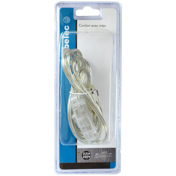 Cordon H03VVH2F inter fiche 1.5m TR CL CS