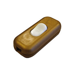 Interrupteur à bascule unipolaire luminescent or