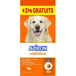 Croquettes chien Adulte 15+3kg APIRON