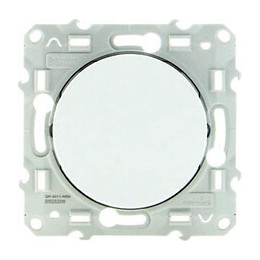 Odace, Bouton poussoir Blanc, 10 A, à vis