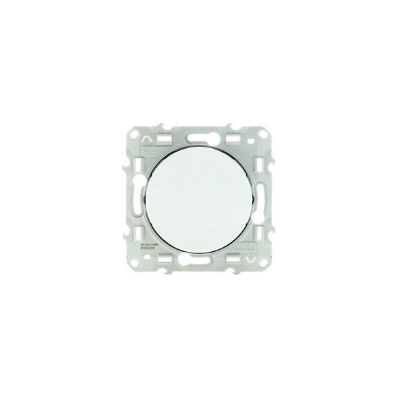 Odace, Bouton poussoir Blanc, 10 A, à vis