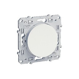 Odace, Bouton poussoir Blanc, 10 A, à vis