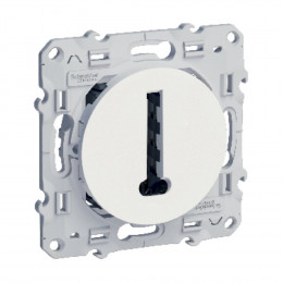  Prise téléphone conjoncteur T Odace Blanc 