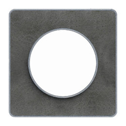 Odace Touch, plaque Ardoise avec liseré Alu 1 poste