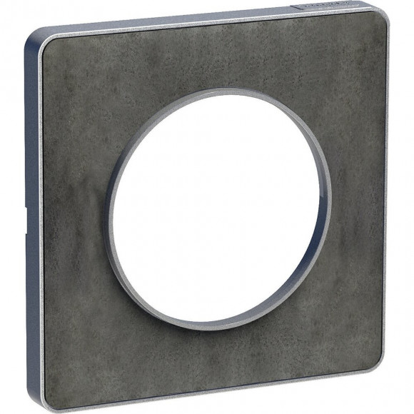 Odace Touch, plaque Ardoise avec liseré Alu 1 poste