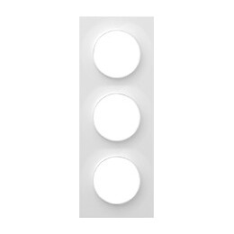 Odace Styl - Plaque Blanc 3 postes entraxe 71mm