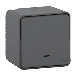 Mureva Styl-Bouton poussoir lumineux 10A-Anthracite