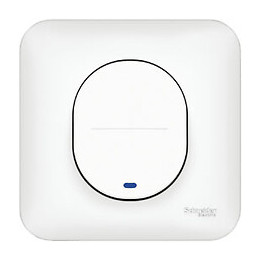 Ovalis - Bouton poussoir lumineux 10A - Blanc