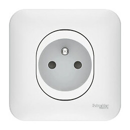 Ovalis - Prise de courant 2P+T 16A - Blanc