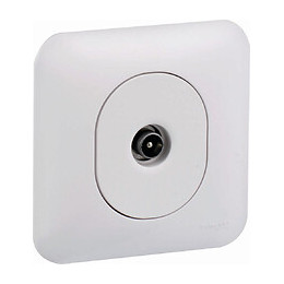 Ovalis - Prise TV - Blanc