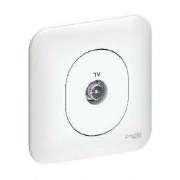 Ovalis - Prise TV - Blanc