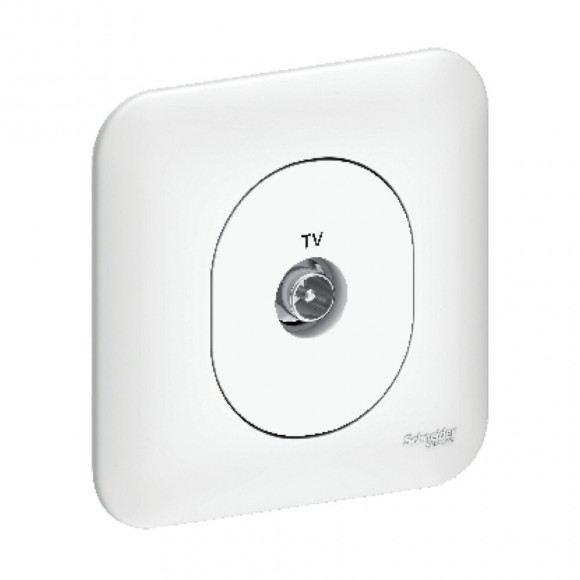 Ovalis - Prise TV - Blanc