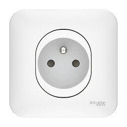Ovalis - Prise de courant 2P 16A - Blanc