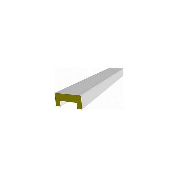 Nez de cloison MDF revêtu Blanc  19x62mm L.2.58m