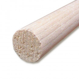 Tourillon lisse Hêtre 8x8mm L.1m