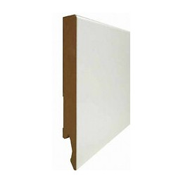 Plinthe droite MDF revêtu Blanc 14x120mm L.2.40m
