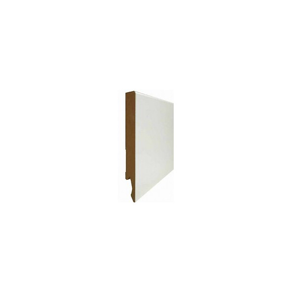 Plinthe droite MDF revêtu Blanc 14x120mm L.2.40m