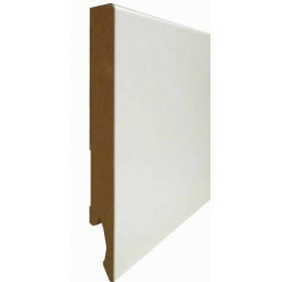 Plinthe droite MDF revêtu Blanc 14x120mm L.2.40m