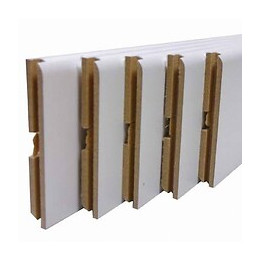 Plinthe MDF revêtu Blanc 8x70mm L.2.20m - Lot de 5